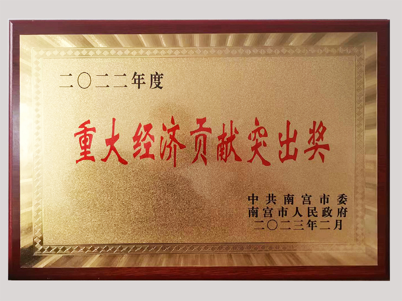 重大經(jīng)濟貢獻(xiàn)突出獎